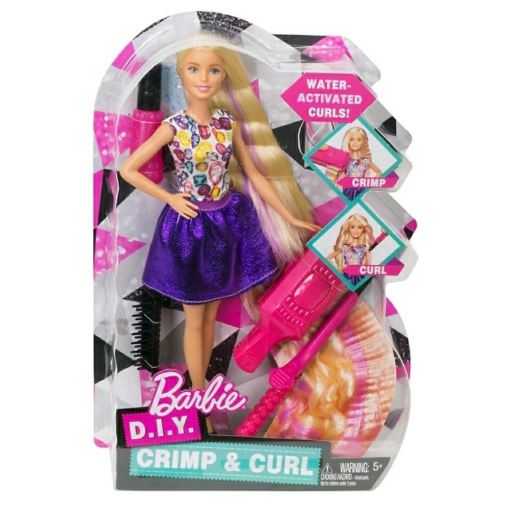 Barbie Crimp & Curl Doll Set, NEW Original Barbie